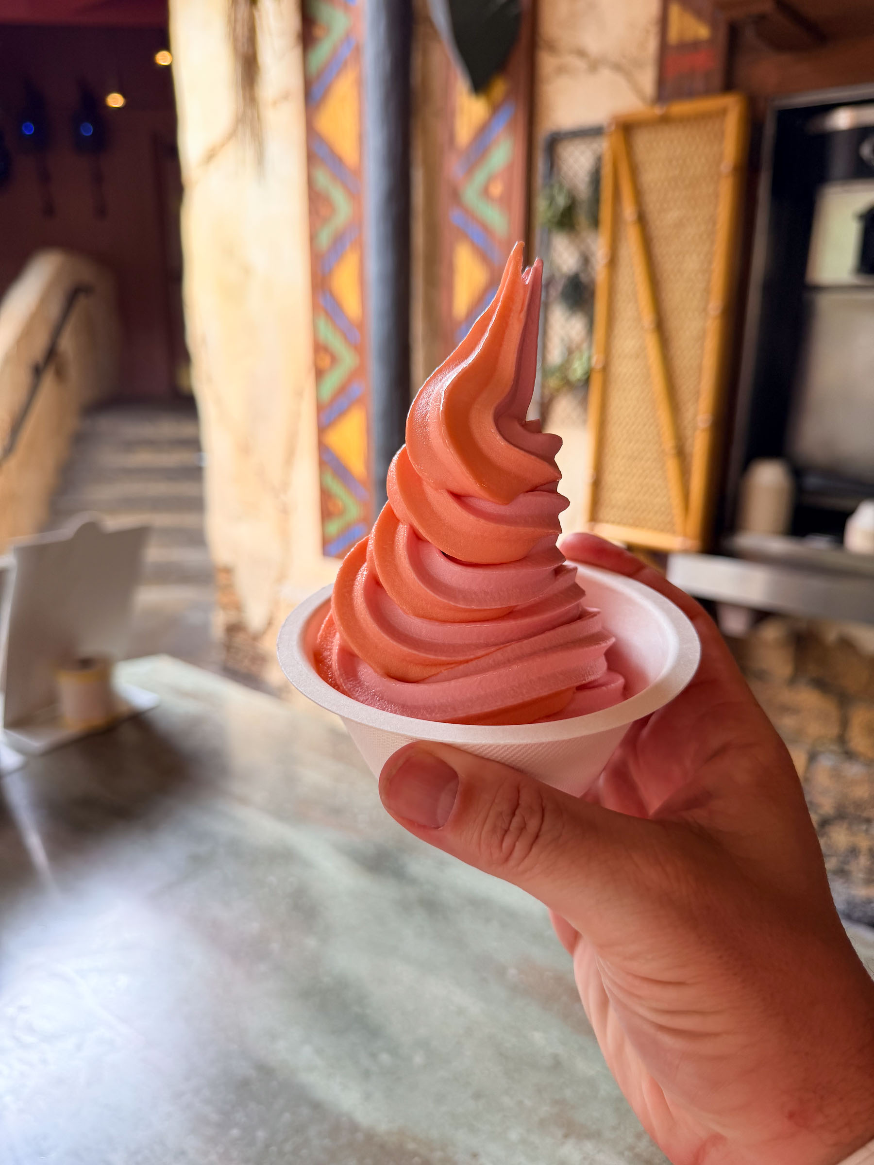 Soft-serve swirl at a Disney park snack stand