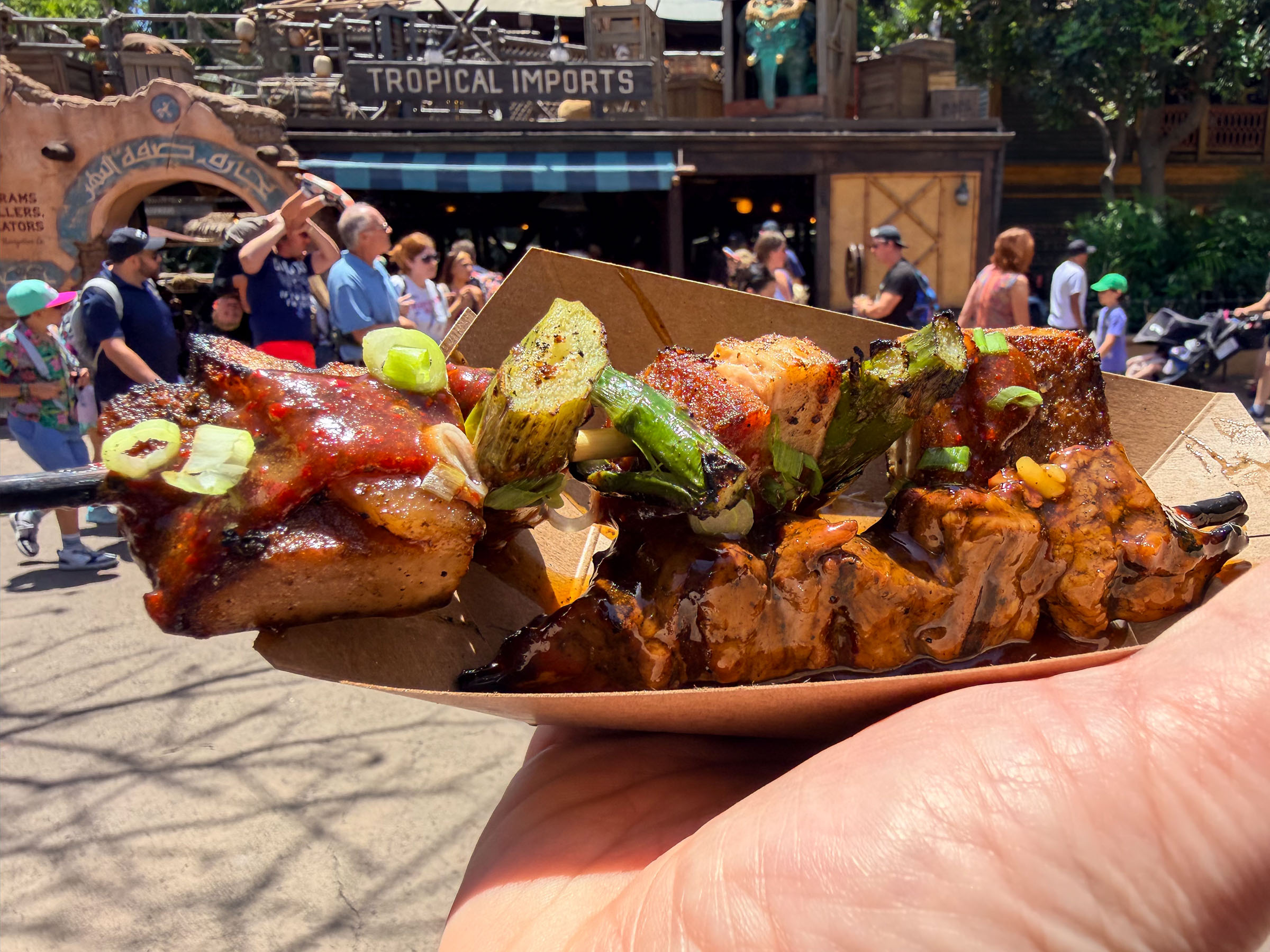 Bengal Barbecue skewer close-up at Disneyland